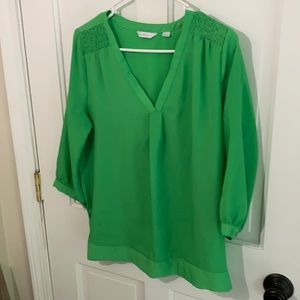 New York and Company sz M green blouse shirt